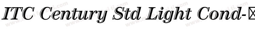 ITC Century Std Light Cond字体转换